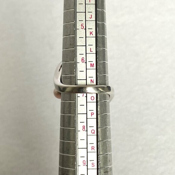 Joseph Esposito Sterling Silver 925 Pearl & Cubic Zirconia Cocktail Ring Sz 7 - Picture 10 of 16